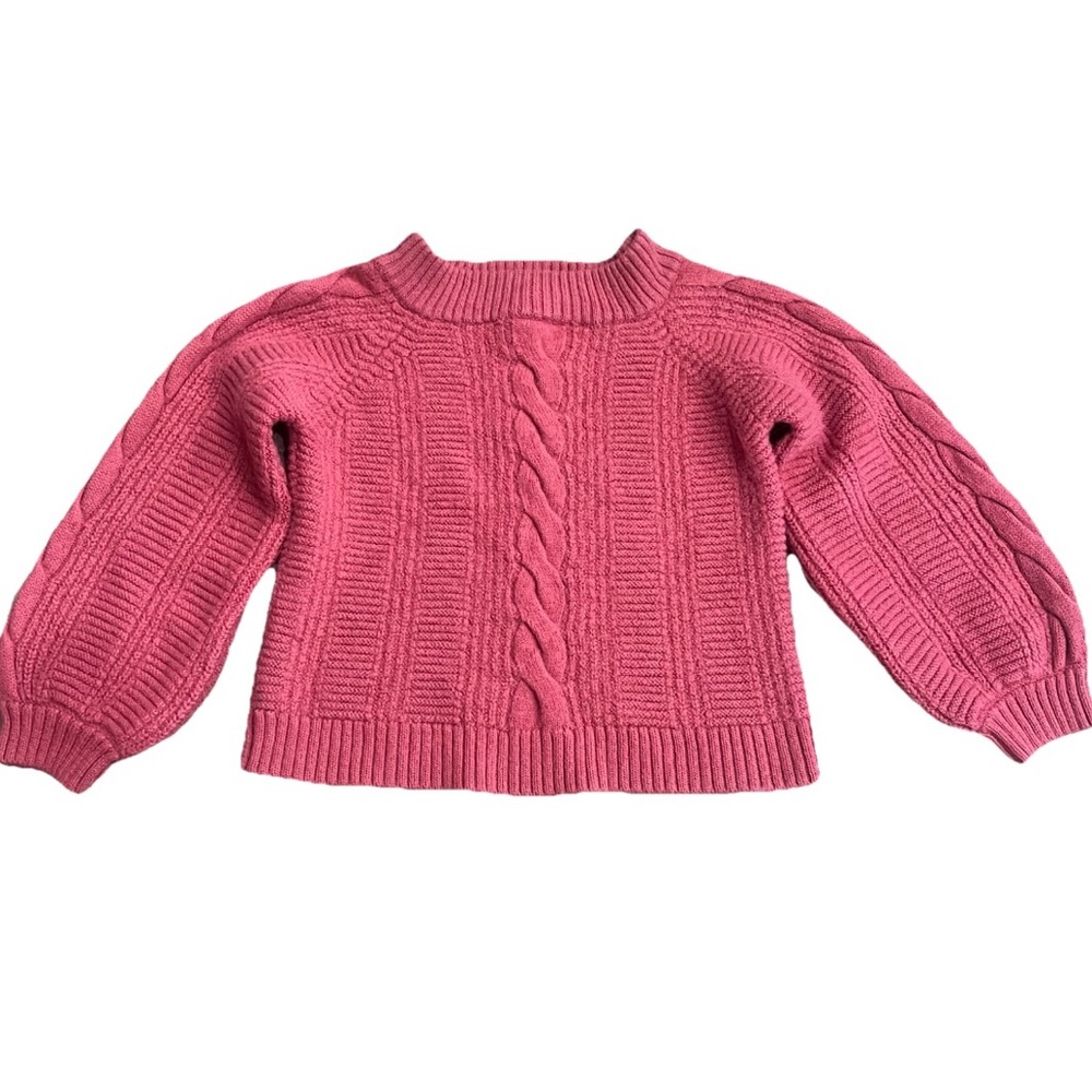 Nation Ltd Wool Sweater WomenSmall 34" Cable Knit Peru Thick Chunky Cropped VTG